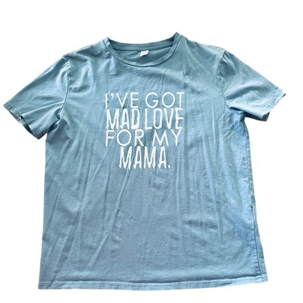 Shein Short Sleeve Graphic T-Shirt - Boys Size 13-14 - Large - Mama - Blue